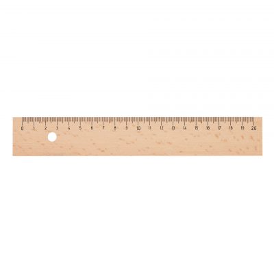 Sustainable Wooden 20cm Ruler This sustainable wooden 20cm ruler is mnuafctured from European timber. It can be printed up to full colour and comes as standard with one centimetre graduations Colours Available: Natural Product Size: 216mms. x 34mms. Print Area: 150mms. x 20mms. Max. Number of Print Colours: Up to full colour.