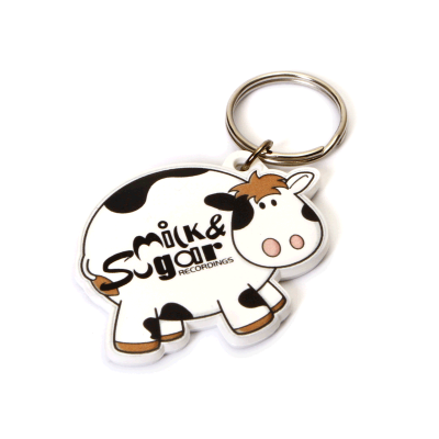 Recycled Cow-Shaped Keyring