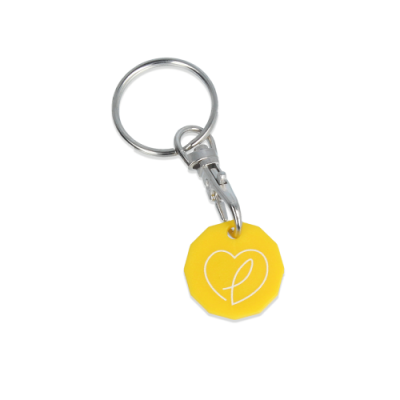Recycled Antimicrobial Trolley Coin Keyring